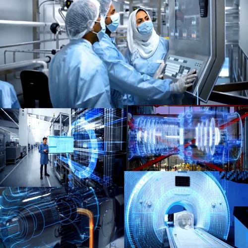 數(shù)字全自動科研實(shí)驗(yàn)研發(fā)芯片人工智能ai機(jī)器機(jī)電力新能源視頻素材